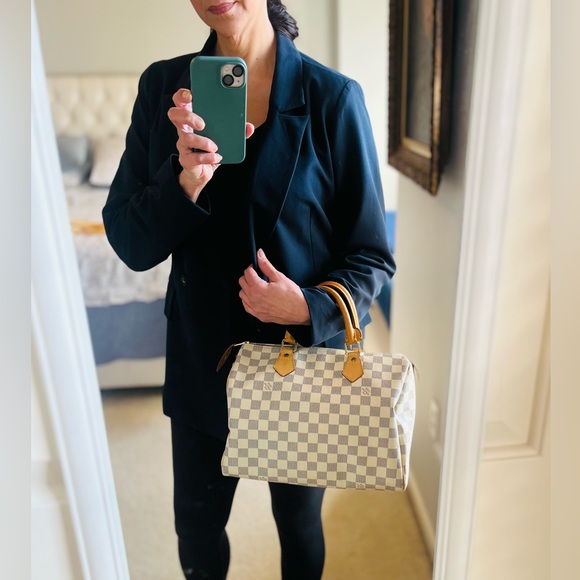 ❤️ LOUIS VUITTON Speedy Bandoulière 30 handbag Damier Azur canvas. 👜 - Picture 2 of 16